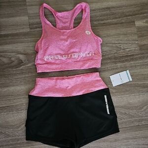 Pink and Black Athletic Set